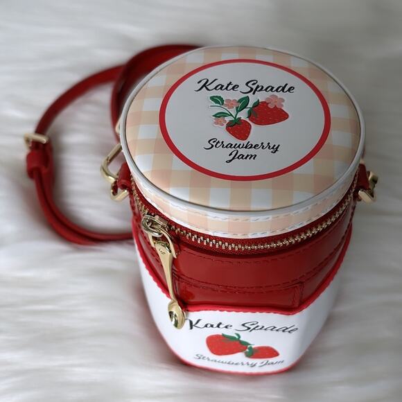 NWT Kate Spade Strawberry Dreams 3D Jam Crossbody/ Red-Gold - Picture 3 of 8